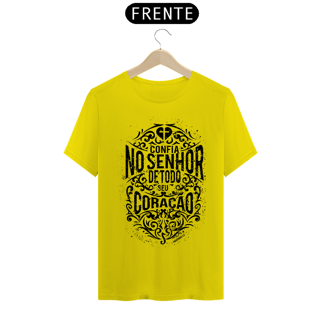 Nome do produto Camiseta masculina básica - Confia no Senhor - arte preta