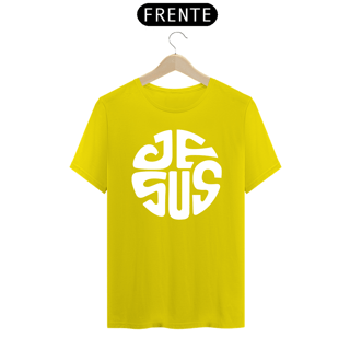 Nome do produto Camiseta masculina básica - Jesus - arte branca