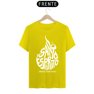 Nome do produto Camiseta masculina básica - Santo Espírito - arte branca