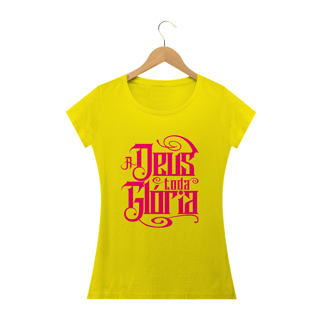 Nome do produto Camiseta feminina básica - A Deus toda glória