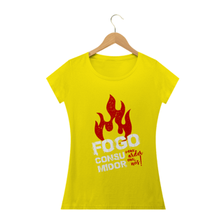 Nome do produto Camiseta feminina básica - Fogo consumidor 