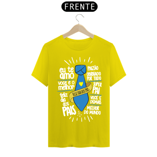Nome do produto Camiseta masculina básica - dia dos pais - feliz dia dos pais - arte letras brancas