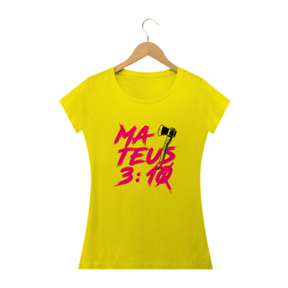 Nome do produto Camiseta feminina básica - Mateus 3:10