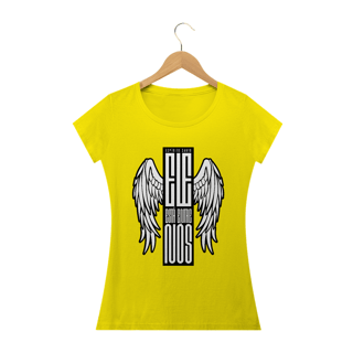 Nome do produto Camiseta feminina básica - Ele esta entre nós
