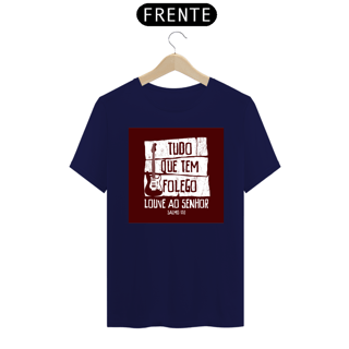 Nome do produto Camiseta masculina básica - Tudo que te folego - arte vermelha