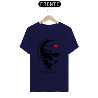 Nome do produto Camiseta masculina básica - o salário do pecado - caveira 