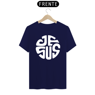 Nome do produto Camiseta masculina básica - Jesus - arte branca