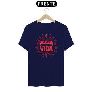 Nome do produto Camiseta masculina básica - Jesus minha vida - arte vermelha