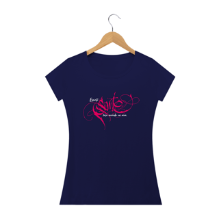 Nome do produto Camiseta feminina básica - Espírito santo faça morada em mim