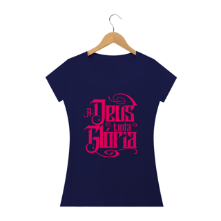 Nome do produto Camiseta feminina básica - A Deus toda glória