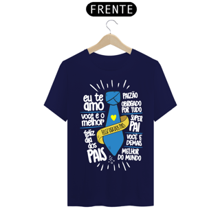 Nome do produto Camiseta masculina básica - dia dos pais - feliz dia dos pais - arte letras brancas