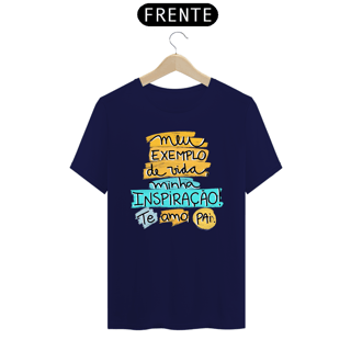 Nome do produto Camiseta masculina básica - dia dos pais - meu exemplo - arte amarela e azul