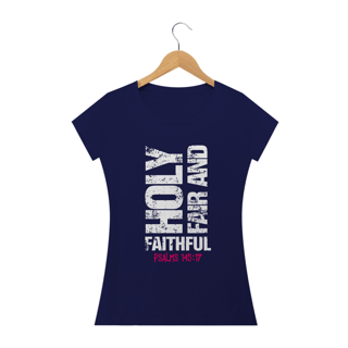 Nome do produto Camiseta feminina básica - Holy fair and faithful