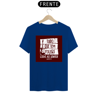 Nome do produto Camiseta masculina básica - Tudo que te folego - arte vermelha