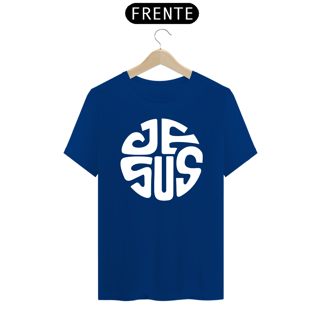 Nome do produto Camiseta masculina básica - Jesus - arte branca