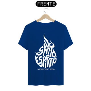 Nome do produto Camiseta masculina básica - Santo Espírito - arte branca
