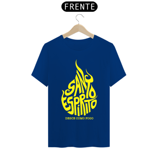 Nome do produto Camiseta masculina básica - Santo Espírito - arte amarela