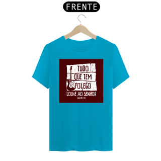 Nome do produto Camiseta masculina básica - Tudo que te folego - arte vermelha