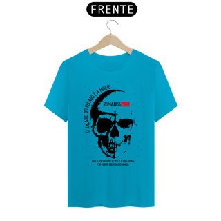 Nome do produto Camiseta masculina básica - o salário do pecado - caveira 