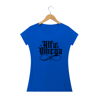 Nome do produto Camiseta feminina básica - Alfa e omega