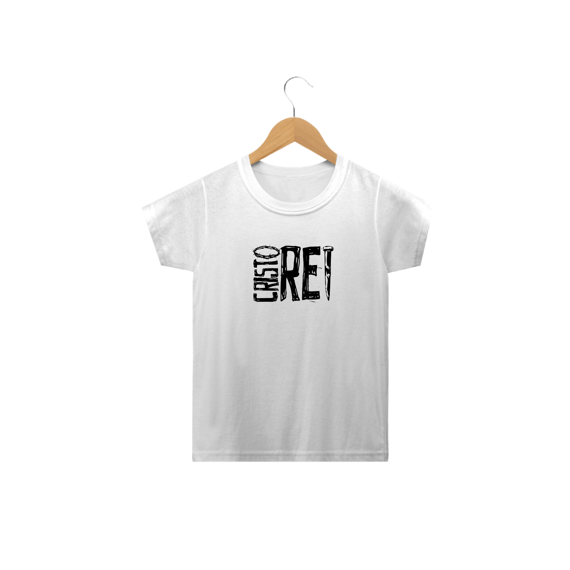 Camiseta infantil básica - Cristo Rei - arte preta
