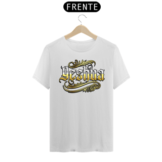 Nome do produto Camiseta masculina básica - Yeshua 3 - arte dourada