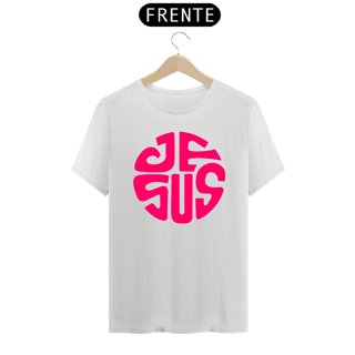 Camiseta masculina básica - Jesus - arte vemelha