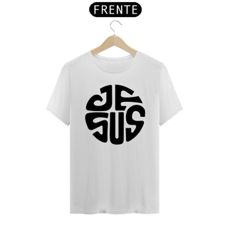 Camiseta masculina básica - Jesus - arte preta