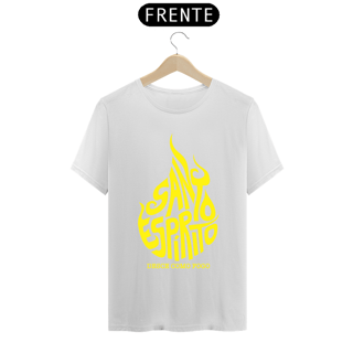 Nome do produto Camiseta masculina básica - Santo Espírito - arte amarela