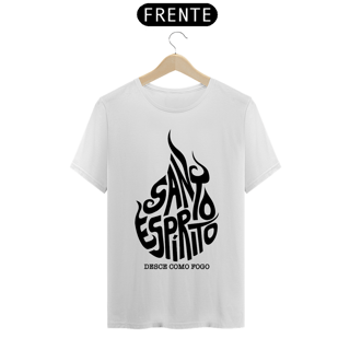 Camiseta masculina básica - Santo Espírito - arte preta