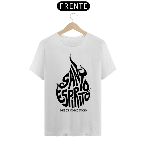 Camiseta masculina básica - Santo Espírito - arte preta