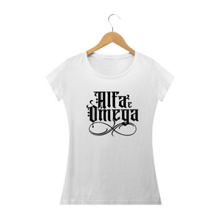 Nome do produto Camiseta feminina básica - Alfa e omega