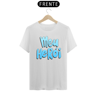 Nome do produto Camiseta masculina básica - dia dos pais - meu herói - arte azul