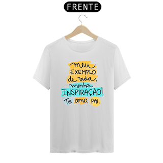 Nome do produto Camiseta masculina básica - dia dos pais - meu exemplo - arte amarela e azul