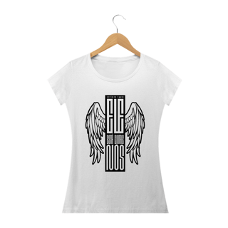 Nome do produto Camiseta feminina básica - Ele esta entre nós