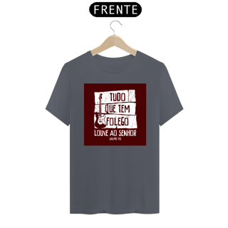 Nome do produto Camiseta masculina básica - Tudo que te folego - arte vermelha