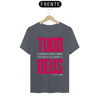 Nome do produto Camiseta masculina básica - Tudo coopera para o bem - arte vermelha