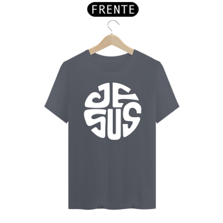 Nome do produto Camiseta masculina básica - Jesus - arte branca