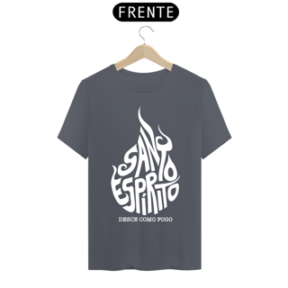 Nome do produto Camiseta masculina básica - Santo Espírito - arte branca