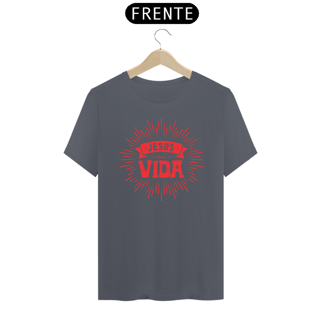 Nome do produto Camiseta masculina básica - Jesus minha vida - arte vermelha