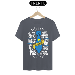 Nome do produto Camiseta masculina básica - dia dos pais - feliz dia dos pais - arte letras brancas