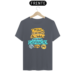 Nome do produto Camiseta masculina básica - dia dos pais - meu exemplo - arte amarela e azul