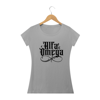 Nome do produto Camiseta feminina básica - Alfa e omega