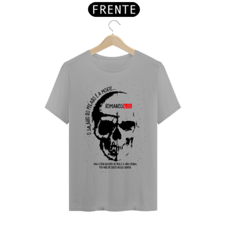 Nome do produto Camiseta masculina básica - o salário do pecado - caveira 