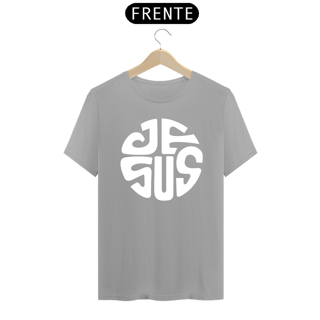 Nome do produto Camiseta masculina básica - Jesus - arte branca