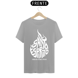Nome do produto Camiseta masculina básica - Santo Espírito - arte branca