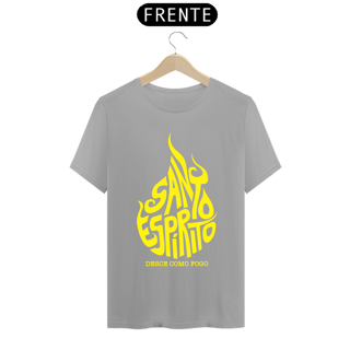 Nome do produto Camiseta masculina básica - Santo Espírito - arte amarela