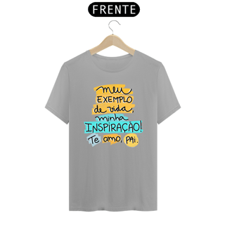 Nome do produto Camiseta masculina básica - dia dos pais - meu exemplo - arte amarela e azul
