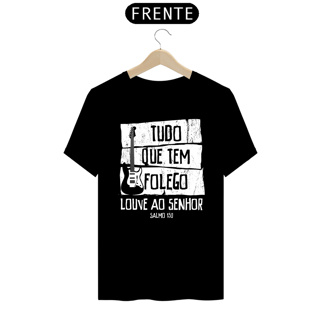 Camiseta masculina básica - Tudo que tem folego