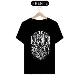 Camiseta masculina básica - Confia no Senhor - arte branca